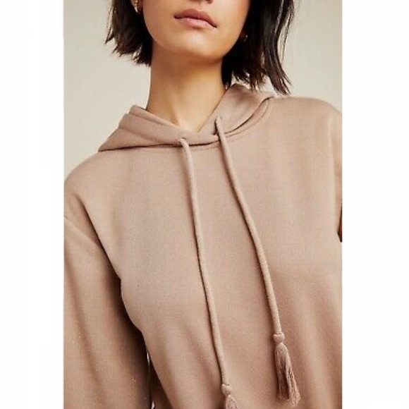 Anthropologie Current Air Shimmer Gold Foiled Sweatshirt - Picture 2 of 13